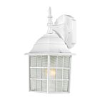 Lanterne murale d'extérieur Nuvo Lighting 60-3480 Adams 1-Lumière 100W Blanc