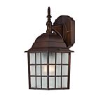 Lanterne murale d'extérieur Nuvo Lighting 60-3481 Adams 1-Lumière 100W Bronze rustique