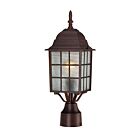 Lanterne poteau d'extérieur Nuvo Lighting 60-3483 Adams 1-Lumière 100W Bronze rustique