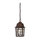 Lanterne d'extérieur suspendu Nuvo Lighting 60-3490 Banyan 1-Lumière 100W Bronze rustique