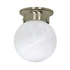 Plafonnier en Boule Nuvo Lighting 60-6008 1-Lumière 60W Nickel brossé