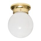 Plafonnier en Boule Nuvo Lighting 60-6028 1-Lumière 60W Laiton poli
