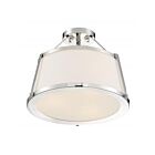 Plafonier semi encastré Nuvo Lighting 60-6996 Cutty 3-Lumières 180W Nickel poli