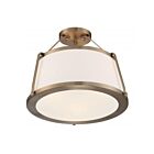 Plafonier semi encastré Nuvo Lighting 60-6997 Cutty 3-Lumières 180W Laiton bruni
