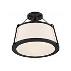 Plafonier semi encastré Nuvo Lighting 60-6998 Cutty 3-Lumières 180W Noir mat