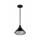 Petit suspendu à Tige Nuvo Lighting 60-7003 Newbridge 1-Lumière 60W Noir brillant