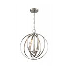 Suspendu à chaîne Nuvo Lighting 60-7047 Pendleton 3-Lumières 180W Nickel brossé