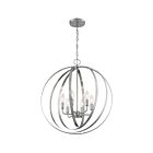 Suspendu à chaîne Nuvo Lighting 60-7048 Pendleton 6-Lumières 360W Nickel brossé