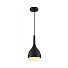 Petit suspend à cordon Nuvo Lighting 60-7086 Bellcap 1-Lumière 60W Noir mat