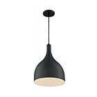 Suspend à cordon Nuvo Lighting 60-7087 Bellcap 1-Lumière 100W Noir mat