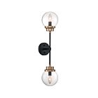 Applique murale Nuvo Lighting 60-7122 Axis 2-Lumières 120W Noir mat