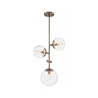 Suspendus à tige Nuvo Lighting 60-7124 Sky 3-Lumières 180W Laiton bruni
