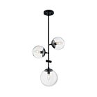 Suspendus à tige Nuvo Lighting 60-7134 Sky 3-Lumières 180W Noir mat
