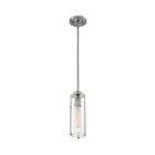 Suspendu Mini Tige Nuvo Lighting 60-7140 Marina 1-Lumière 60W Nickel brossé
