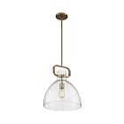 Pendentif en forme de Bol sur tige Nuvo Lighting 60-7142 Teresa 1-Lumière 100W Laiton bruni