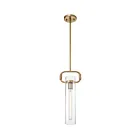 Suspendus à tige Nuvo Lighting 60-7143 Teresa 1-Lumière 60W Laiton bruni