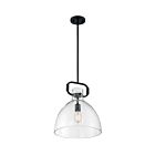 Pendentif en forme de Bol sur tige Nuvo Lighting 60-7152 Teresa 1-Lumière 100W Noir mat