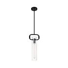Suspendus à tige Nuvo Lighting 60-7153 Teresa 1-Lumière 60W Noir mat