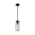 Suspendu Mini Tige Nuvo Lighting 60-7160 Marina 1-Lumière 60W Noir mat