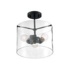 Plafonier semi encastré Nuvo Lighting 60-7278 Sommerset 3-Lumières 180W Noir mat