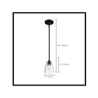 Satco 60-7280 60W Noir mat Mini Suspendu