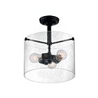 Plafonier semi encastré Nuvo Lighting 60-7288 Bransel 3-Lumières 180W Noir mat