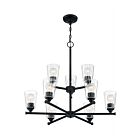 Chandelier en chaîne Nuvo Lighting 60-7289 Bransel 9-Lumières 540W Noir mat