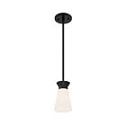 Suspendu Mini Tige Nuvo Lighting 60-7314 Caleta 1-Lumière 60W Noir