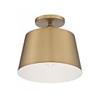 Plafonier semi encastré Nuvo Lighting 60-7322 Motif 1-Lumière 100W Laiton brossé