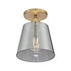 Plafonier semi encastré Nuvo Lighting 60-7323 Motif 1-Lumière 100W Laiton brossé