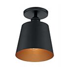 Plafonier semi encastré Nuvo Lighting 60-7331 Motif 1-Lumière 100W Noir