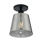 Plafonier semi encastré Nuvo Lighting 60-7333 Motif 1-Lumière 100W Noir