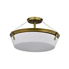 Plafonnier semi encastré Satco 60-7752 Rowen 4-Lumières 240W Laiton naturel