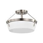 Plafonnier semi encastré Satco 60-7763 Rowen 3-Lumières 180W Nickel brossé