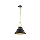 Suspendu Satco 60-7766 Adina 60W 1-Lumière Noir mat