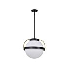 Suspendu Satco 60-7774 Lakeshore 60W 1-Lumière Noir mat