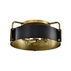 Plafonnier semi encastré Satco 60-7841 Altos 4-Lumières 240W Noir mat