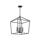 Luminaire Suspendu Satco 60-7941 4-Lumières Emma Noir mat