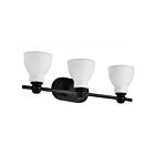 Satco 60-8023 Russel 60W 3-lumières Noir mat Lumière Vanité