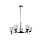 Satco 60-8038 Warren 60W 5-lumières Gun Metal Lustre
