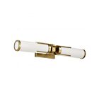 Satco 60-8042 Roselle 60W 2-lumières Laiton naturel Lumière Vanité