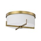 Satco 60-8044 Roselle 60W 3-lumières Laiton naturel Plafonnier encastré