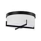 Satco 60-8054 Roselle 60W 3-lumières Noir mat Plafonnier encastré