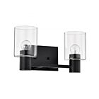 Satco 60-8062 Clarksville 60W 2-lumières Noir mat Lumière Vanité