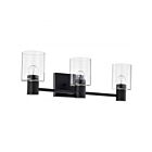 Satco 60-8063 Clarksville 60W 3-lumières Noir mat Lumière Vanité