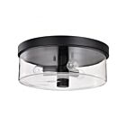 Satco 60-8065 Clarksville 60W 3-lumières Noir mat Plafonnier encastré