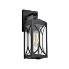 Satco 60-8121 Oaklyn 1-Lumière 100W Noir mat Lanterne murale d'extérieur