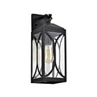 Satco 60-8122 Oaklyn 1-Lumière 100W Noir mat Lanterne murale d'extérieur