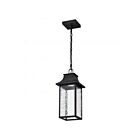 Satco 62-5996 Austen 1-lumière 10W Noir mat Lanterne suspendue d'extérieur