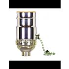 Douille à chainette On-Off Satco 80-1027 nickel poli